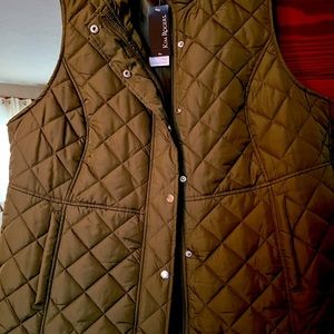 Quilted puffer vest hunter green 1x